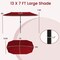 Double-Sided Patio Umbrella, Crank Handle and Sun-Protection Fabric